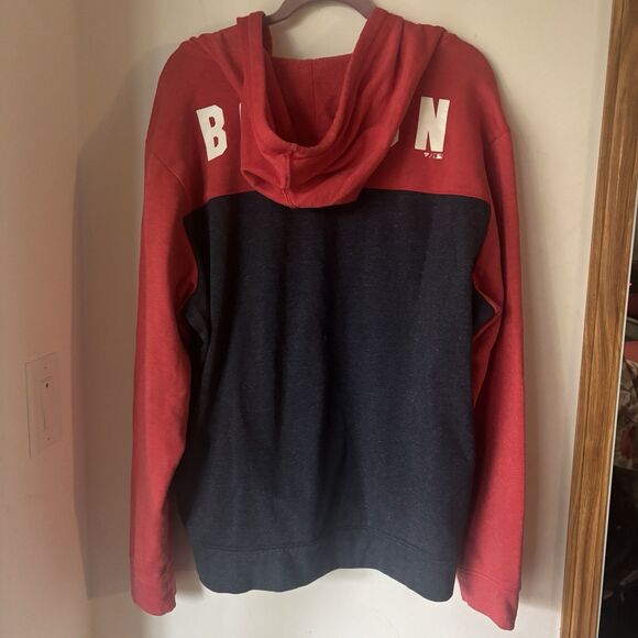 XL Fanatics Boston Red Sox Full Zip Hoodie Sweatshirt Red/Navy Blue Men's - Picture 3 of 12